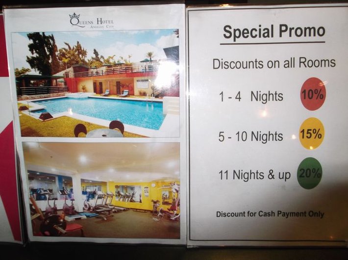 フロントに表示が有った割引票